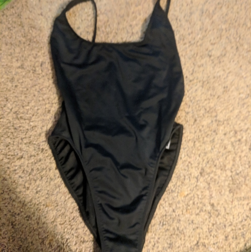American Apparel black one piece suit